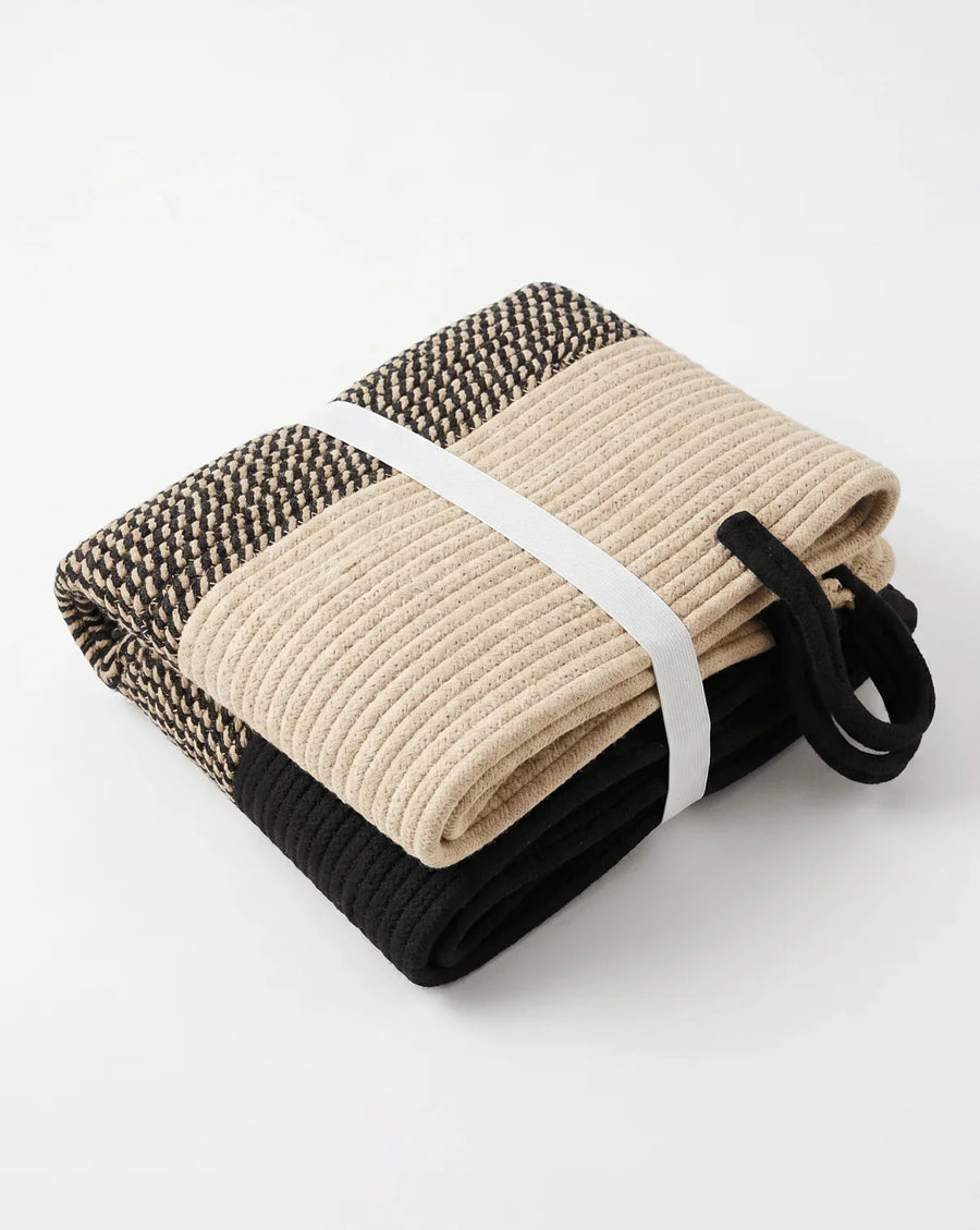 Woven Cotton Rope Laundry Basket, view 3
