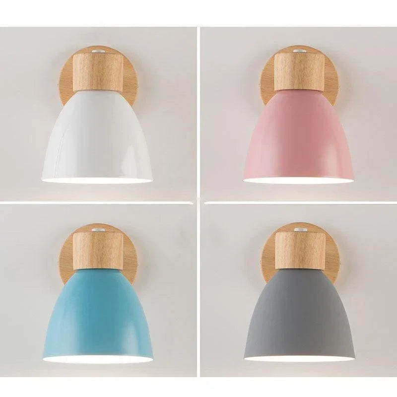 Modern Minimalist Wooden Cone LED Wall Sconce