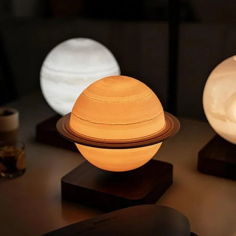 Magnetic Levitating Moon Lamp with Wooden Base