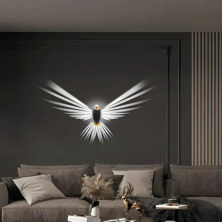 Bird and Antler Wing Wall Light
