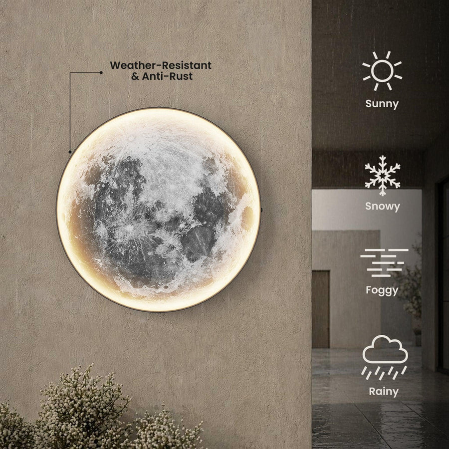 Moon Outdoor Wall Light | Weatherproof, 3 Sizes