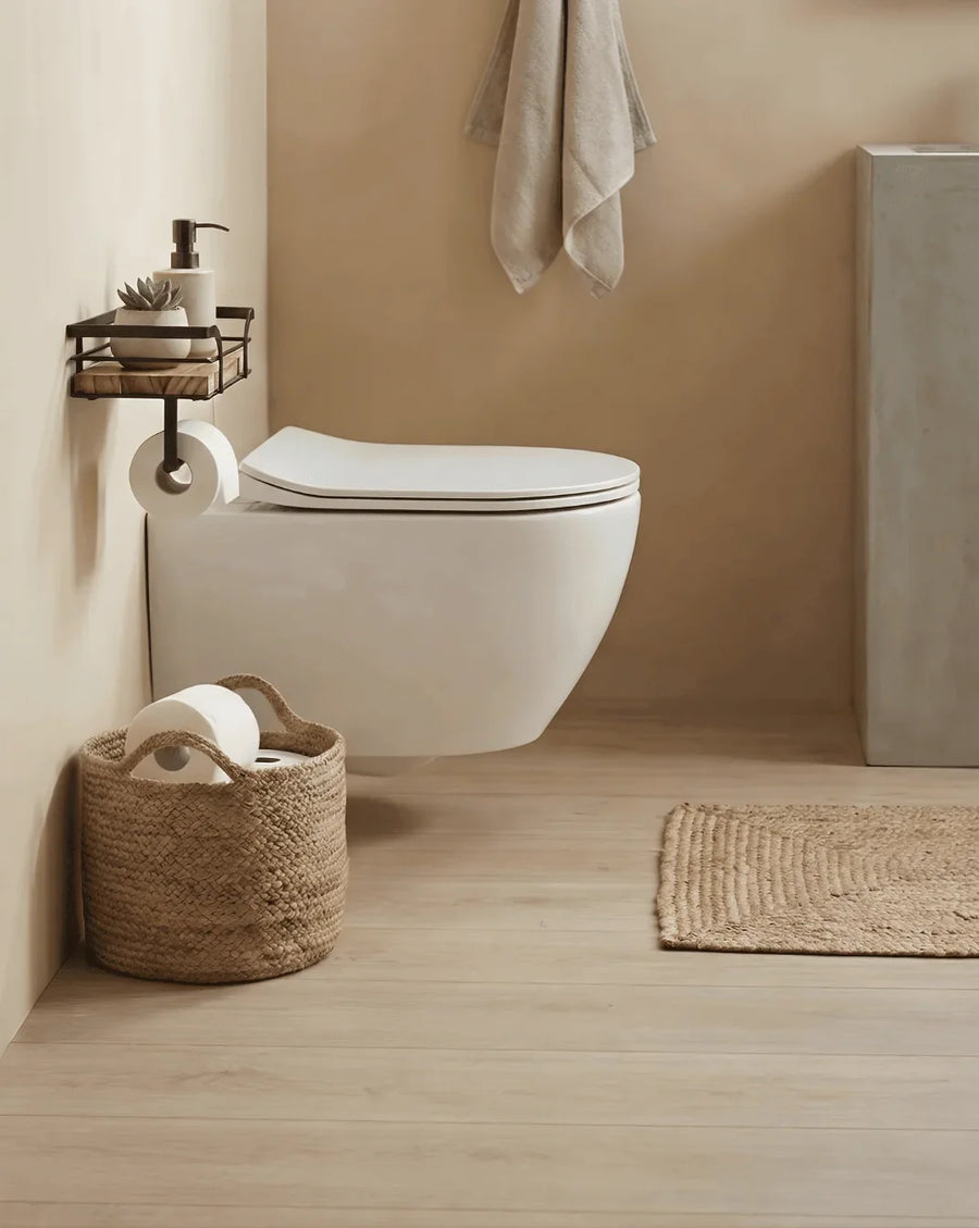 Wall Toilet Roll Holder With Spare Roll Storage, view 3