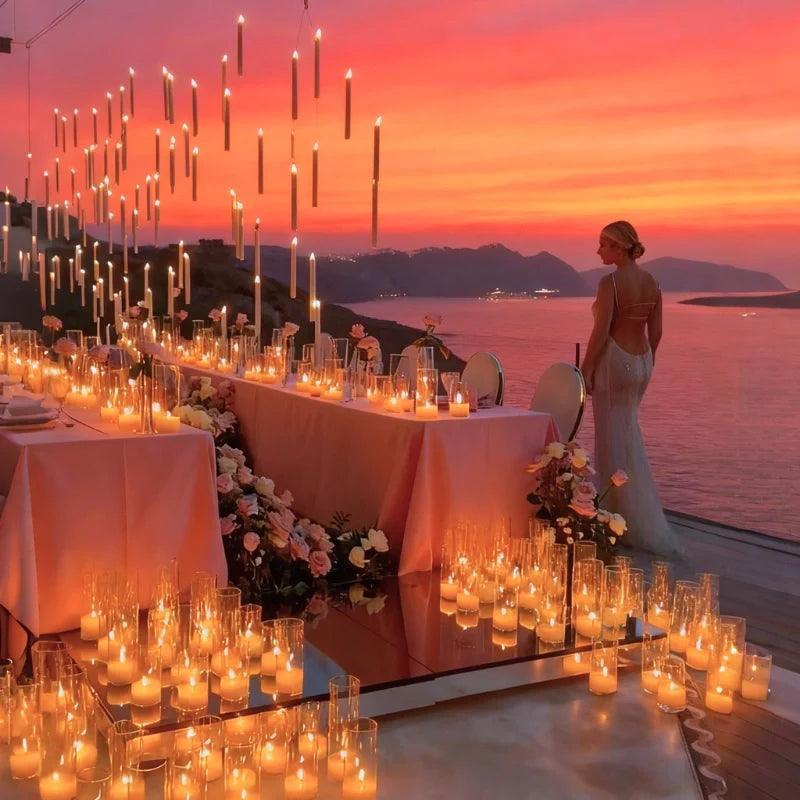 Floating LED Candles with Magic Wand Remote