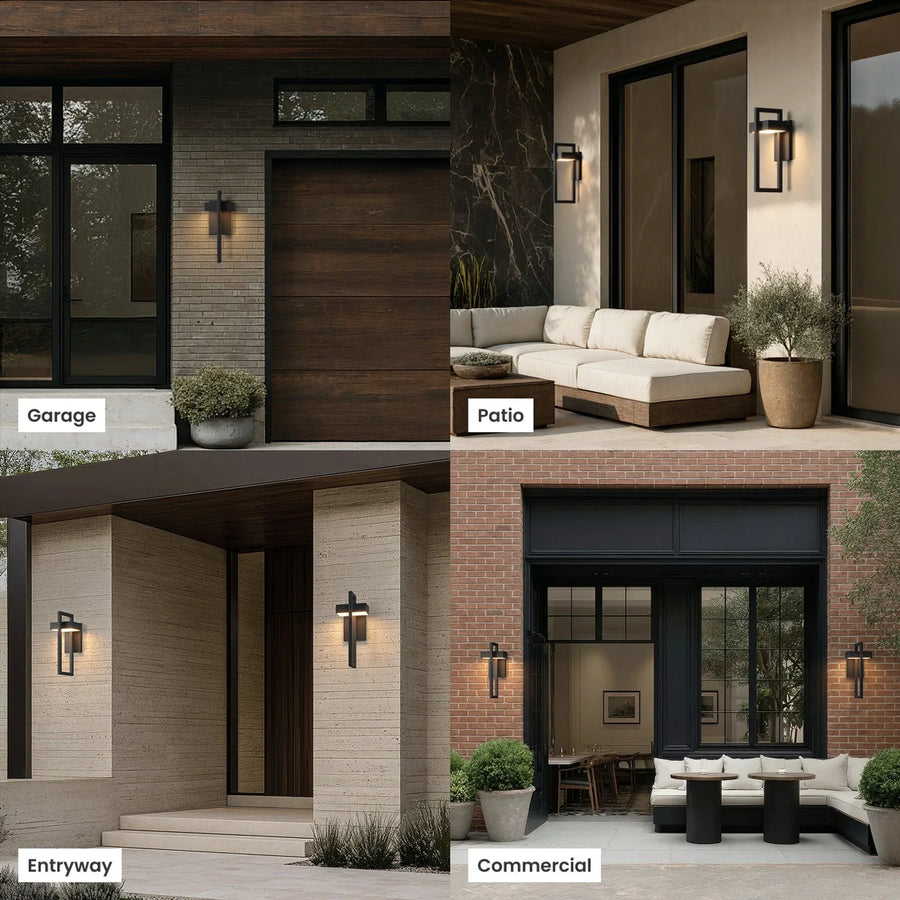Black Stainless Steel Outdoor Wall Light | 3 Sizes