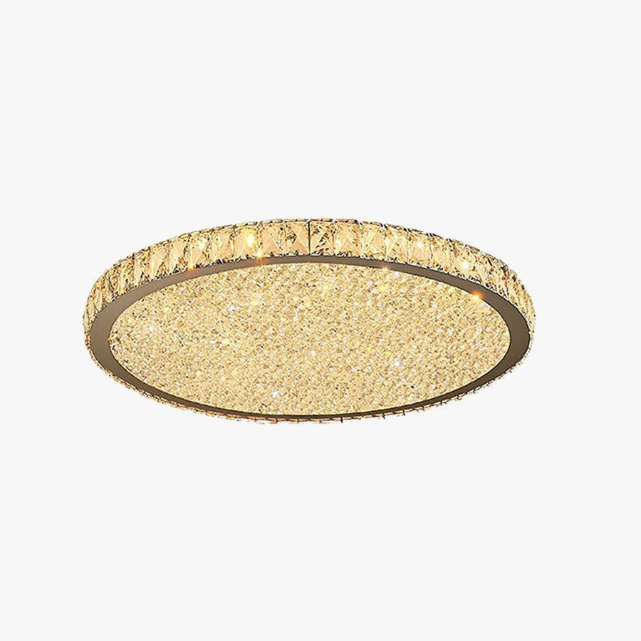 Dorven Ceiling Light Luxury Crystal in Amber, White Light