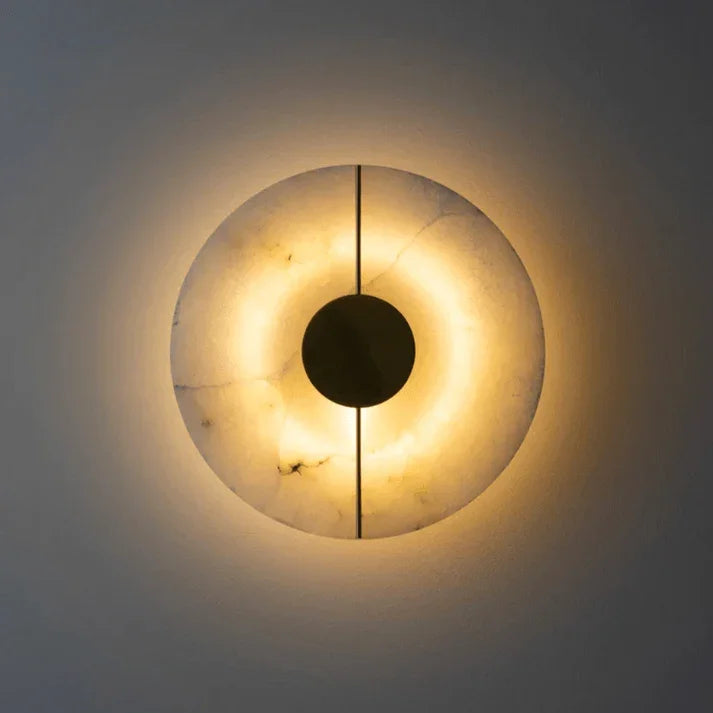 Modern Nordic Marble Round Wall Sconce LED 1-Light