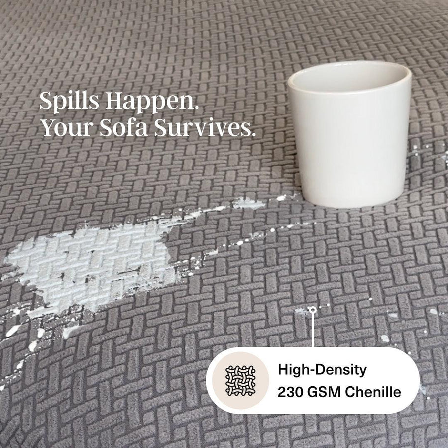 Stretch Sofa Cushion Cover | Classic Jacquard, 11 Colours