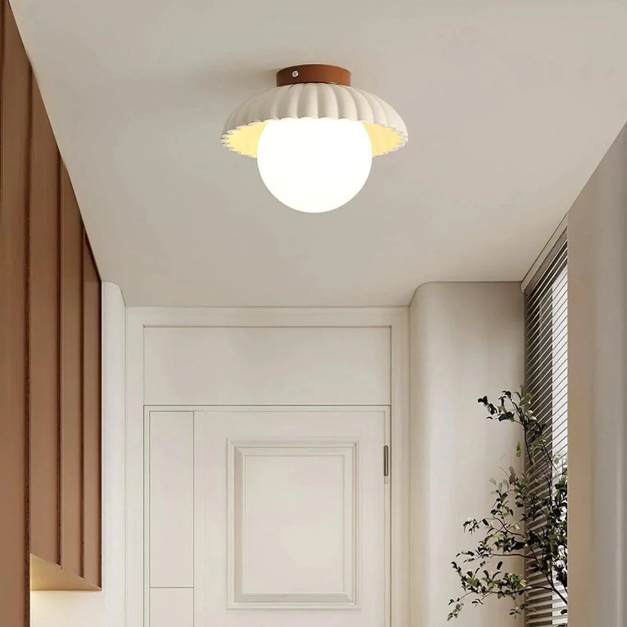 Juno Alien Cream Glass Ceiling Light