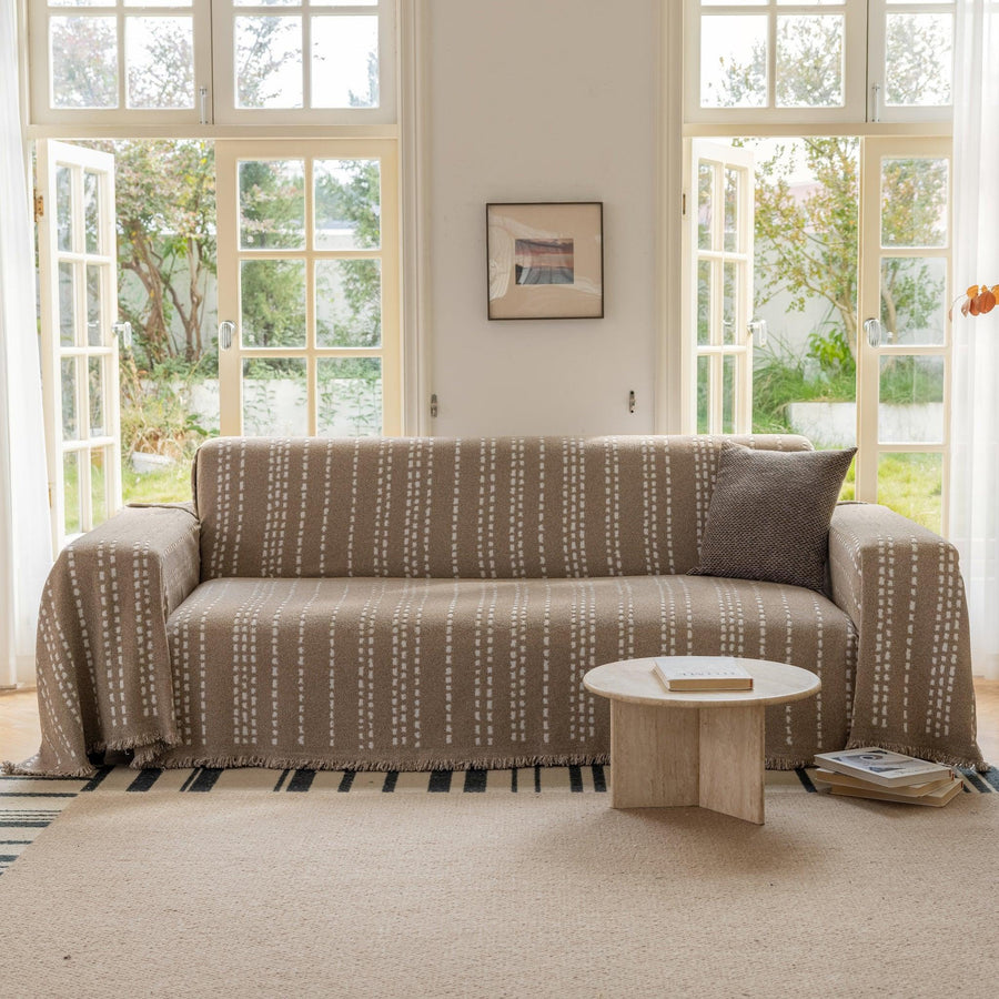 Dash Stitch Sofa Throw | Large, 180 cm Wide, 6 Colours