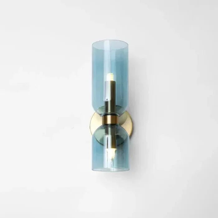 Modern Glass Cylinder LED Wall Light 2-Light
