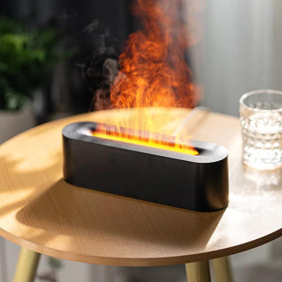 Flame Effect Mist Humidifier Lamp