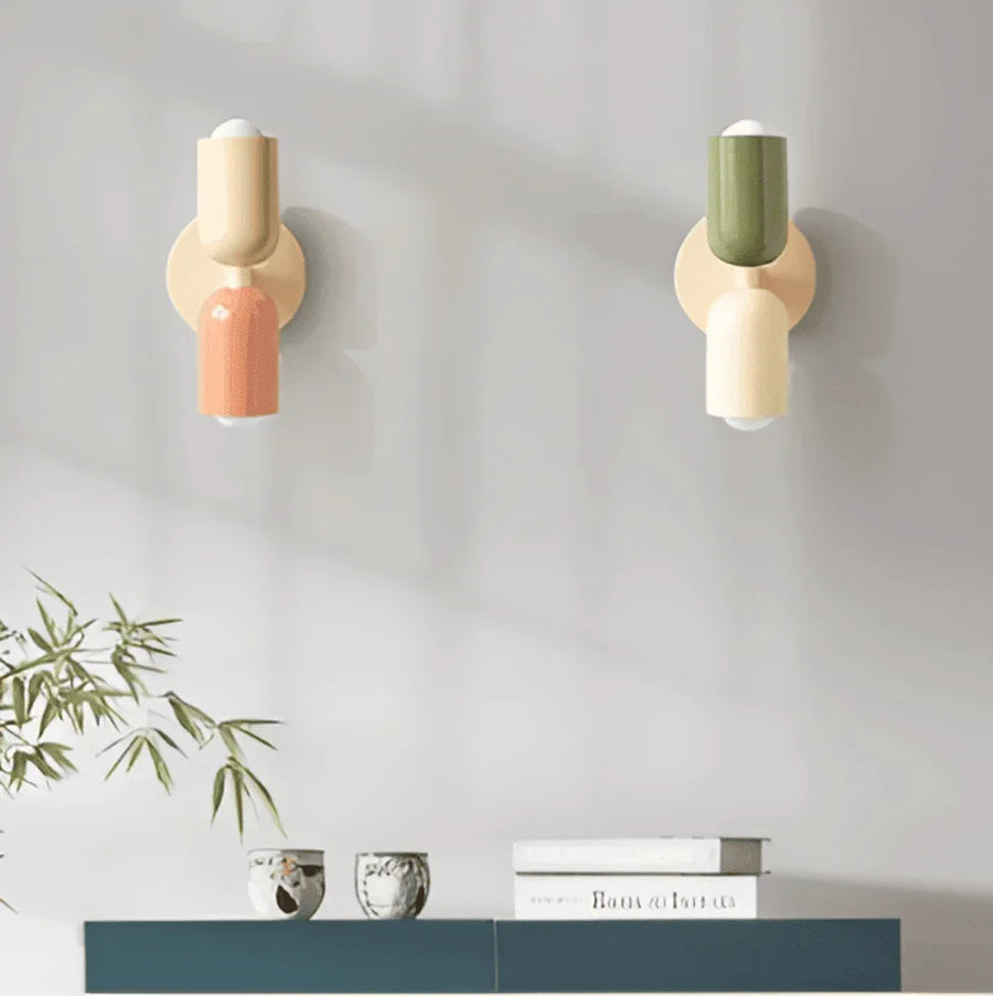Double-Sided Capsule Wall Light With Round Backplate, view 3