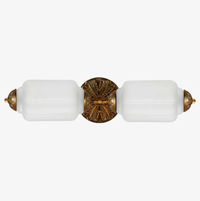 Frosted White+Brass