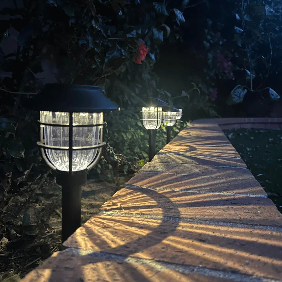 Vintage Cage Solar LED Path Light 1-Light