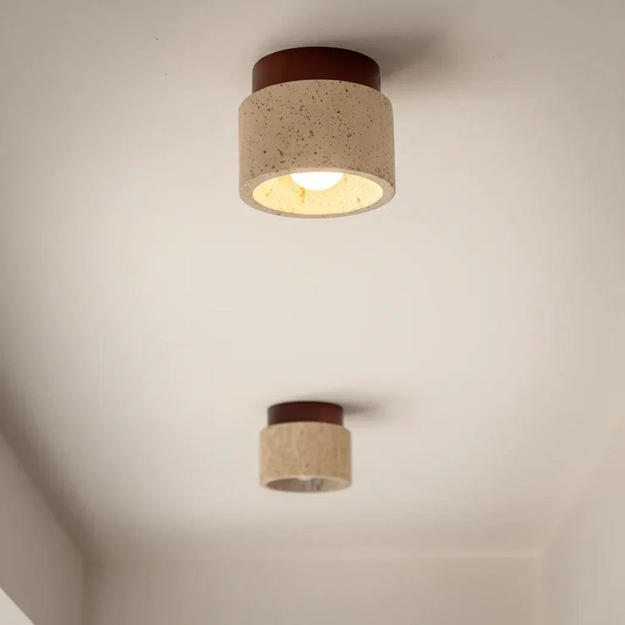 Yetvee Wabi-Sabi Travertine Ceiling Lamp