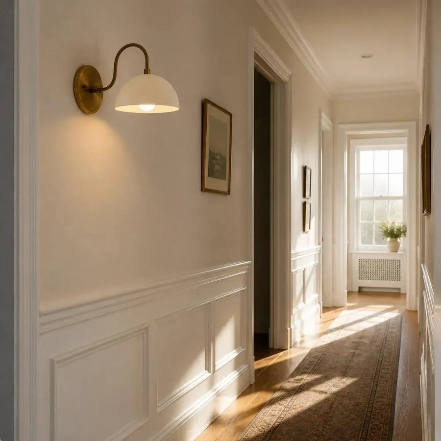 Brass Arm Wall Light
