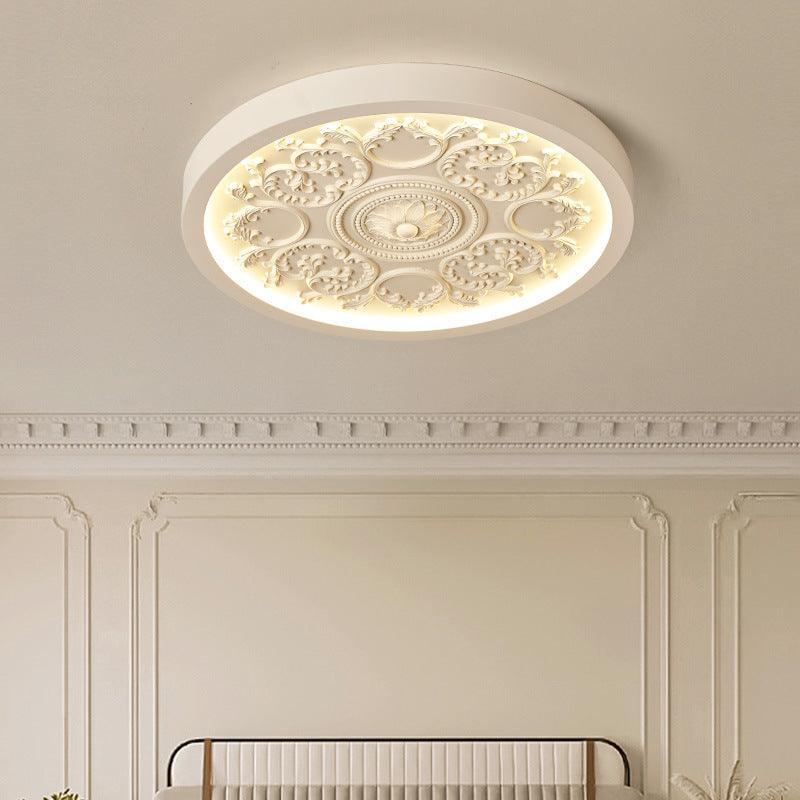 Carved rosette LED ceiling light
