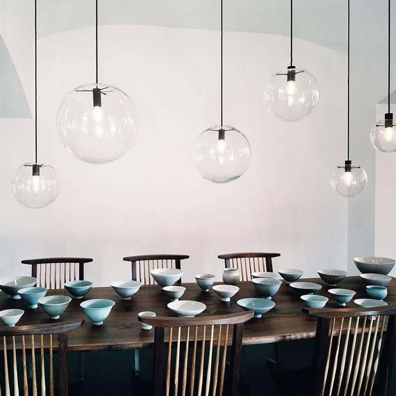 Clear Glass Globe Pendant Light