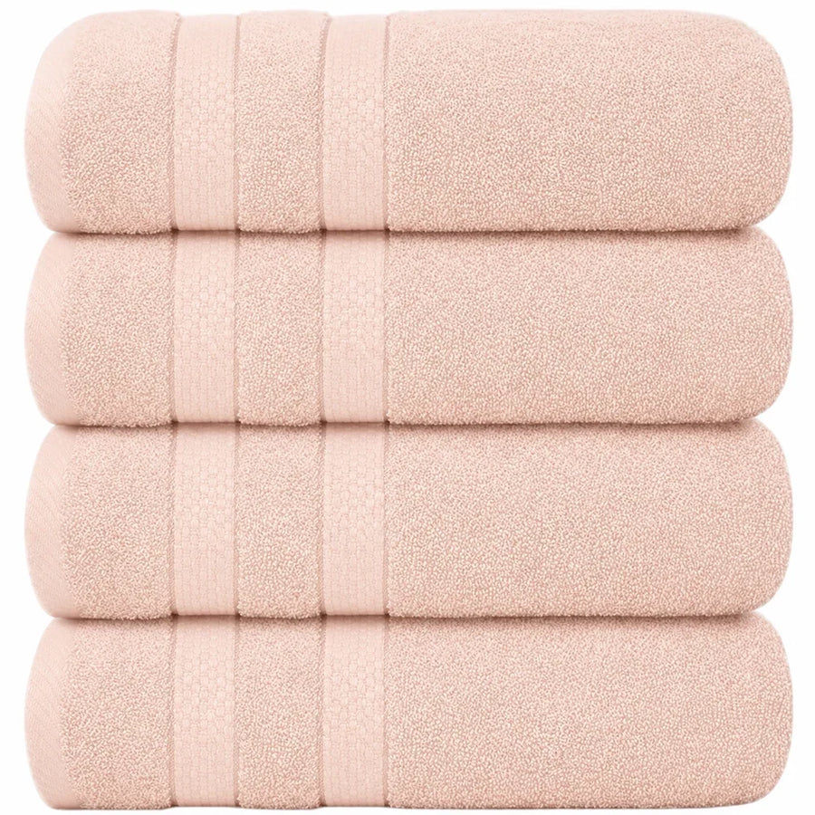 Set of 4 cotton terry bath sheets