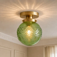 Green Glass+Brass