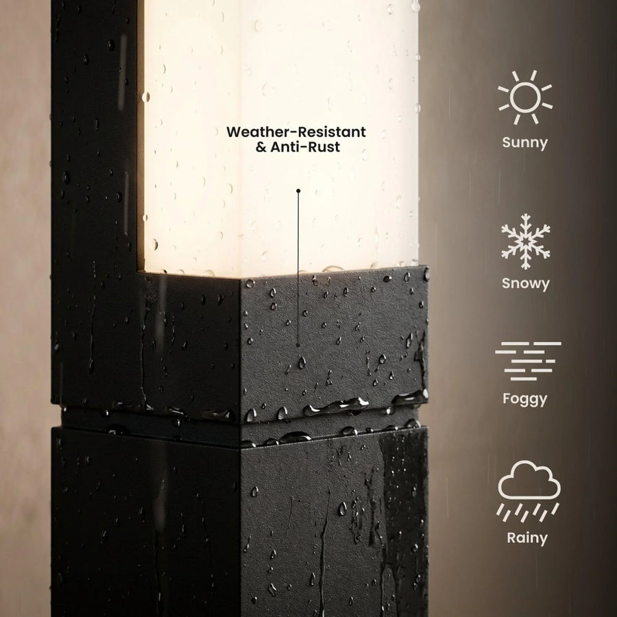 Black Aluminium Garden Path Light | 23-61 cm