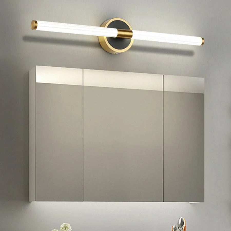Fluted tube LED wall light