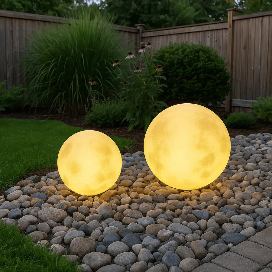 Garden Solar Powered Moon Lamp, view 2