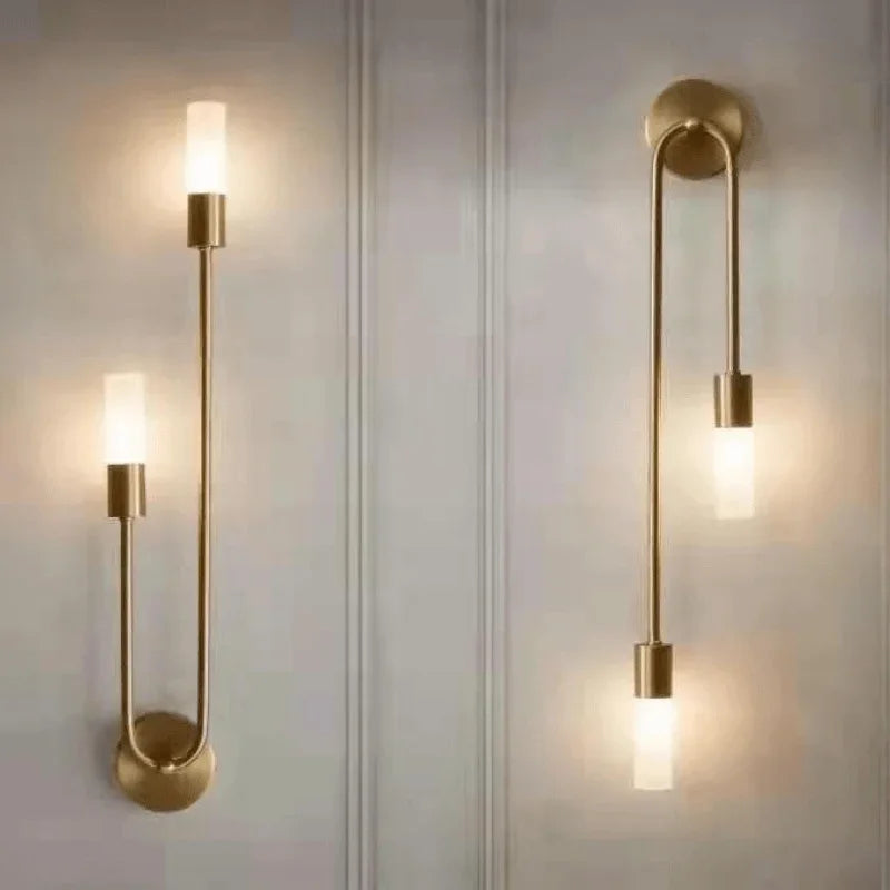 Gold Tube Wall Light