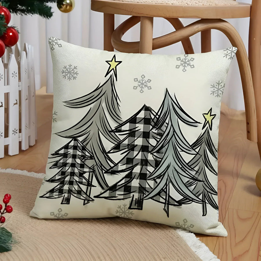 Grey Christmas cushion covers, set of 4