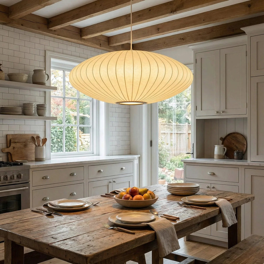 Italian Silk Pendant Light, view 2