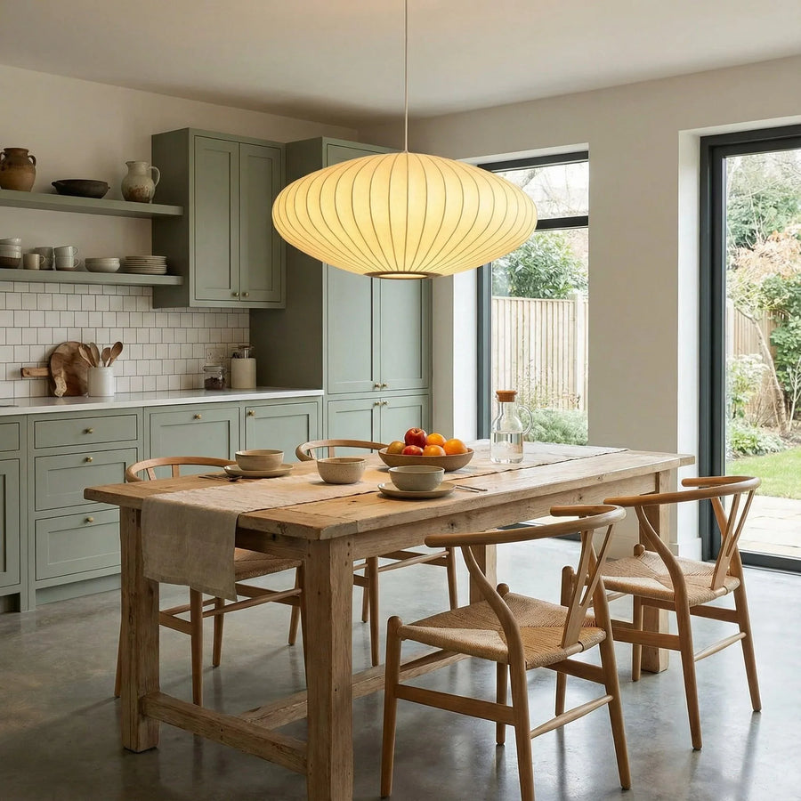 Italian Silk Pendant Light, view 3