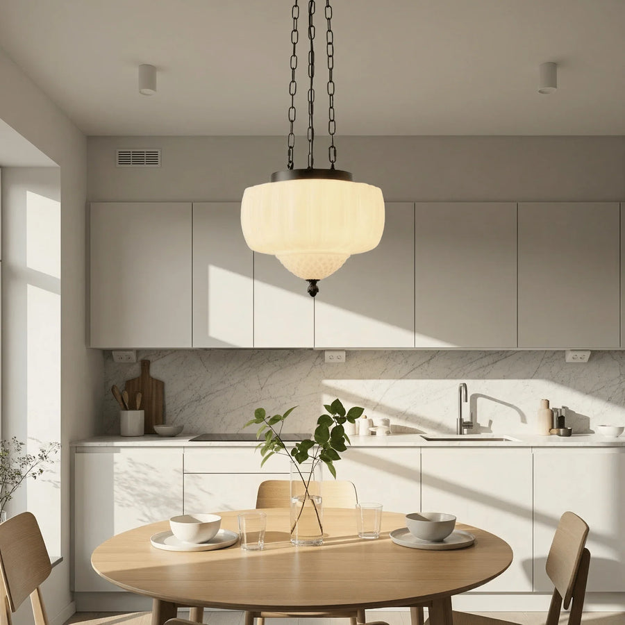 Vintage Milky White Pendant light, view 2