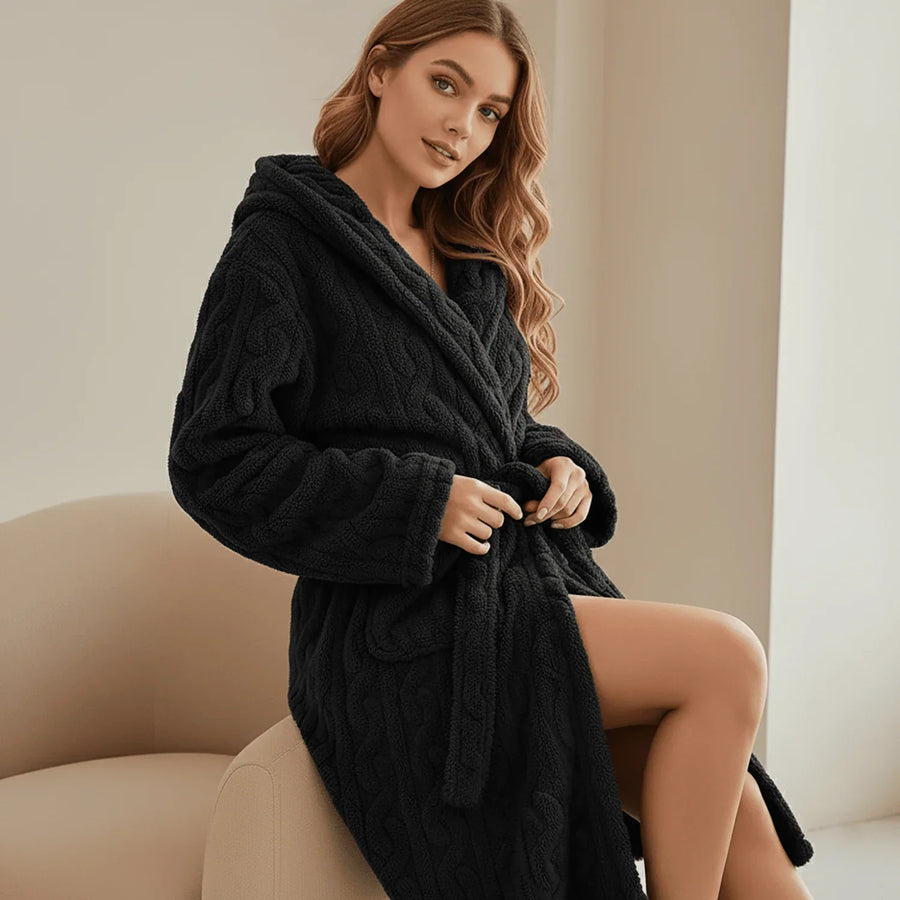 Women's Hooded Bathrobe image 3
