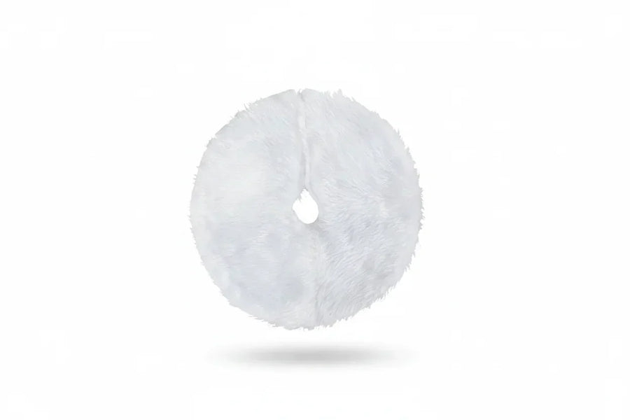 Mini faux fur Christmas tree skirt