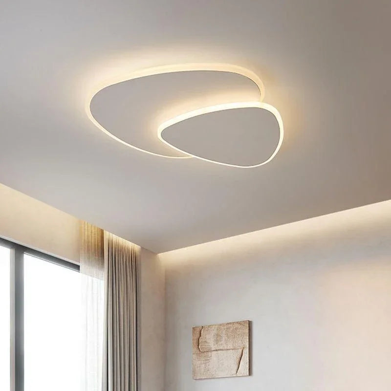 Layered pebble LED ceiling light