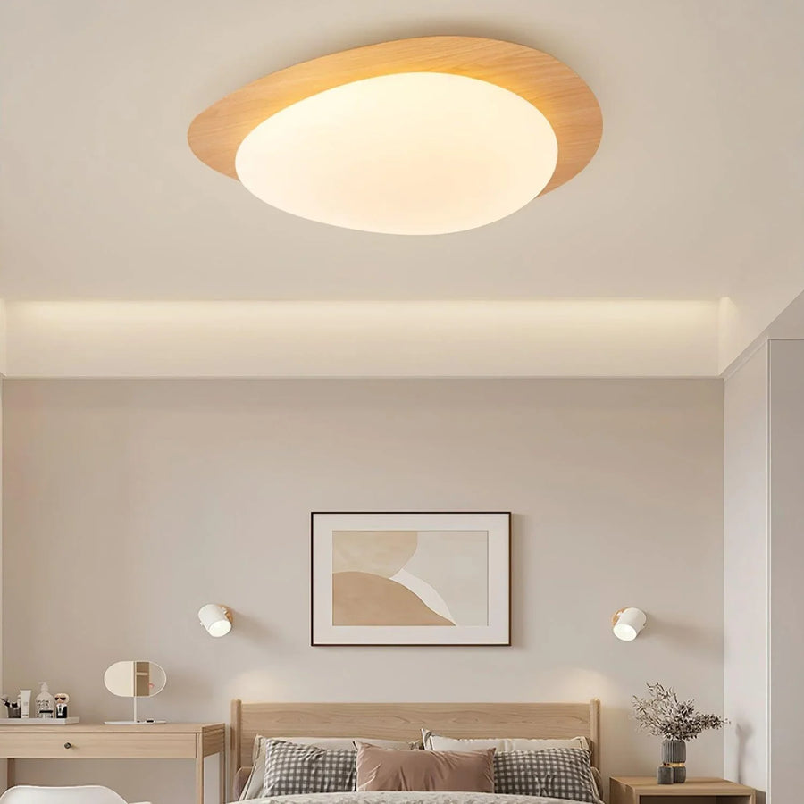 Pebble Wood Effect Ceiling Light