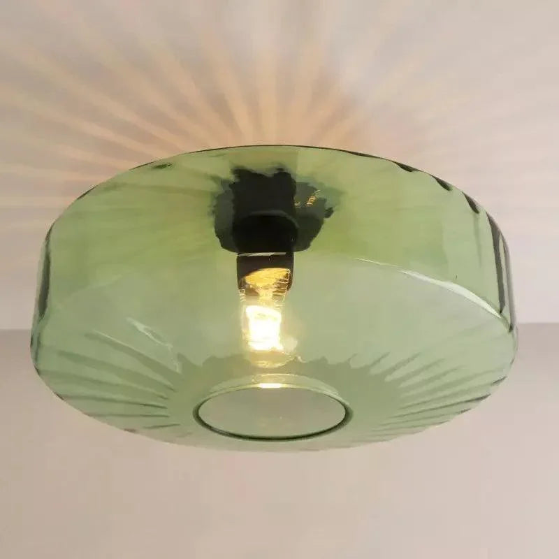 Ripple Glass Drum Ceiling Light
