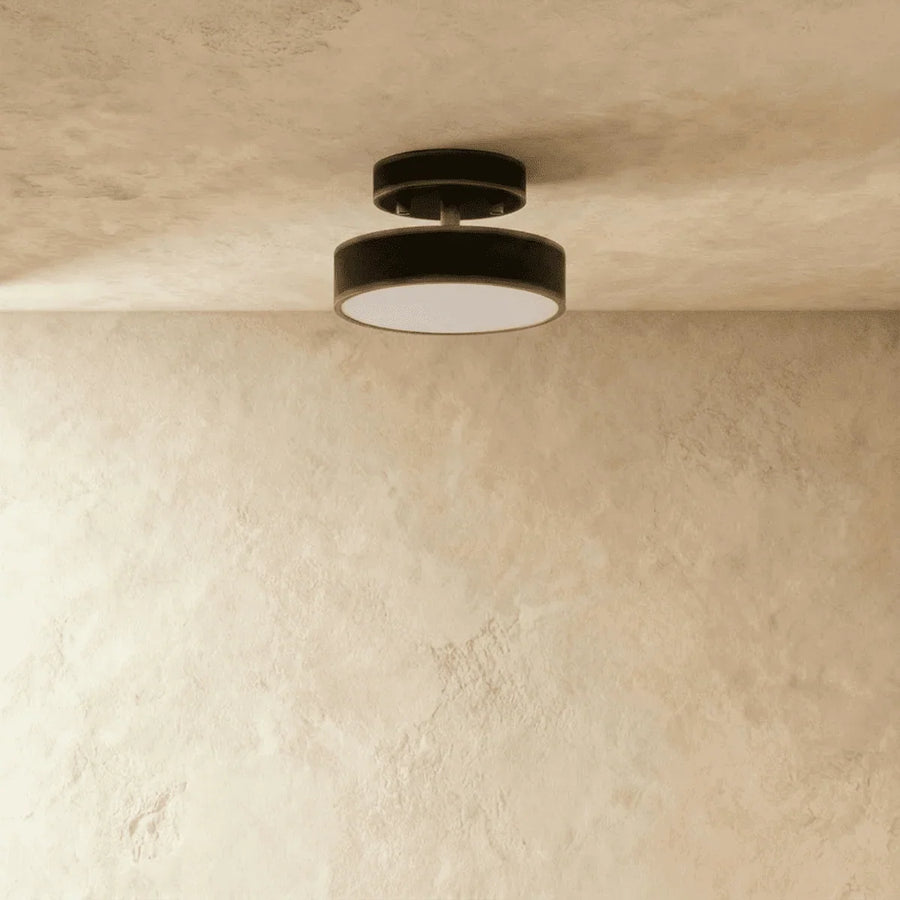 Semi-Flush LED Ceiling Light | Copper or Black, 15-30 cm