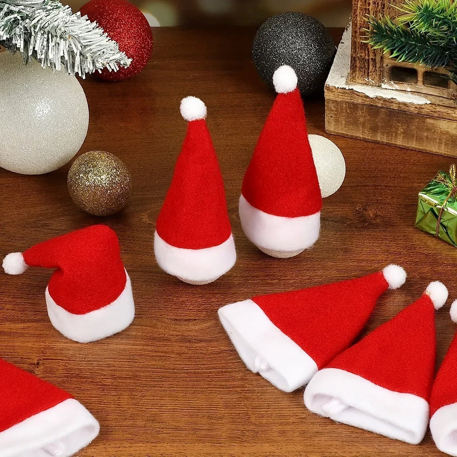 Felt Santa hat cutlery holders