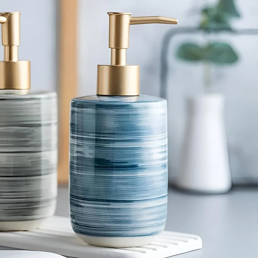 Textured Ceramic Soap Dispenser