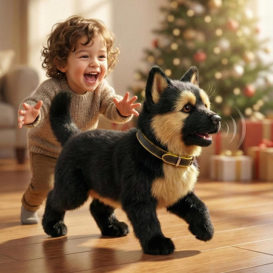 Walking and barking plush toy puppy