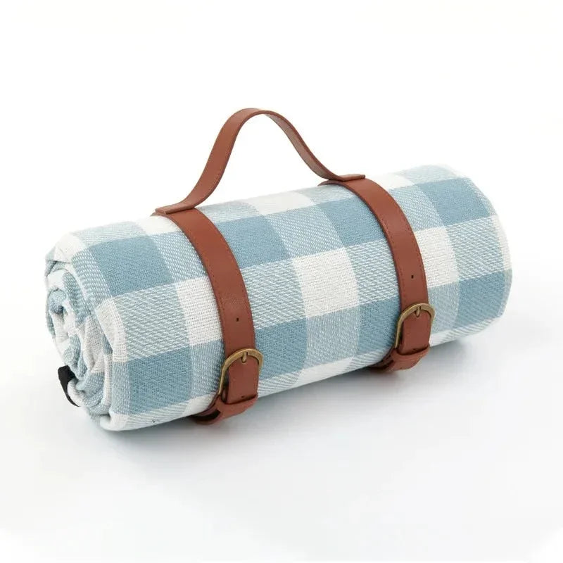 Waterproof check picnic blanket