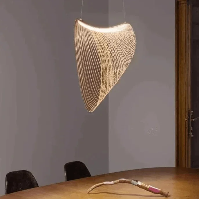 Woven Bamboo Pendant Light