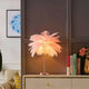 Ostrich Feather Palm Tree Table Light