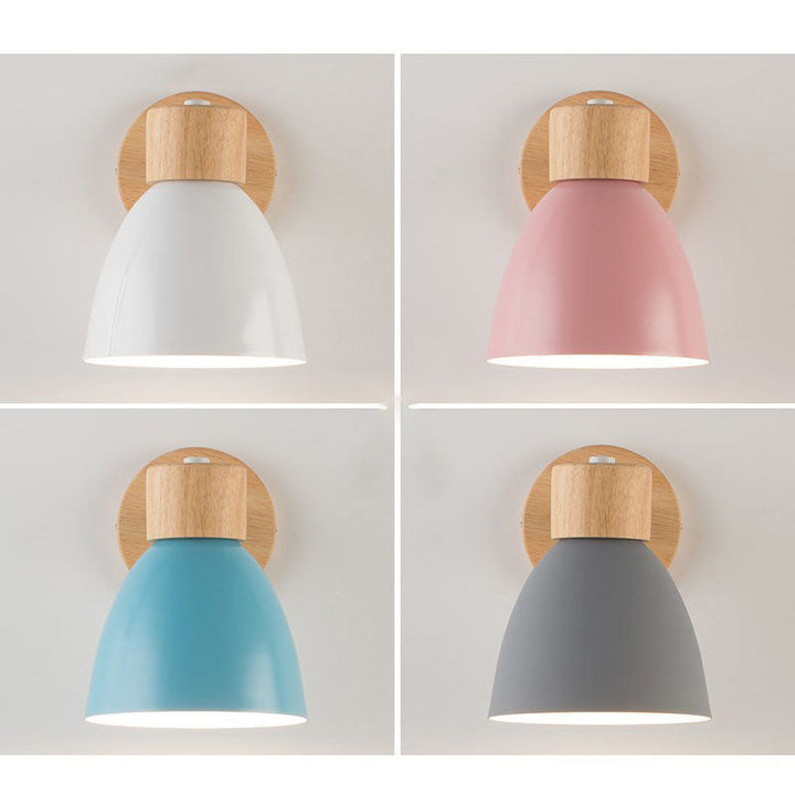 Modern Minimalist Wooden Cone LED Wall Sconce