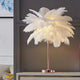 Ostrich Feather Palm Tree Table Light