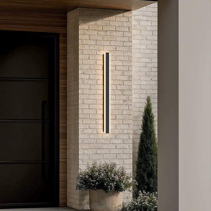 Linear LED Outdoor Wall Light | Black, 30-240 cm, Remote