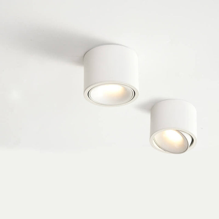 Modern Minimalist Aluminum Round Spotlight Adjustable LED Flush Mount Ceiling Light For Living Room