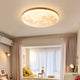 Modern Minimalist Moon Round Hardware PVC Acrylic LED Flush Mount Ceiling Light For Living Room