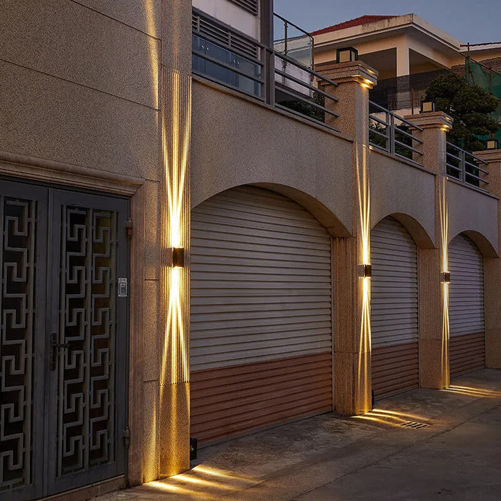 Modern Minimalist Aluminum Hardware Rectangular LED Outdoor Wall Sconce Lamp for Outdoor Patio